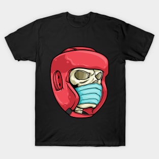 Skull with Face mask and Boxing helmet T-Shirt